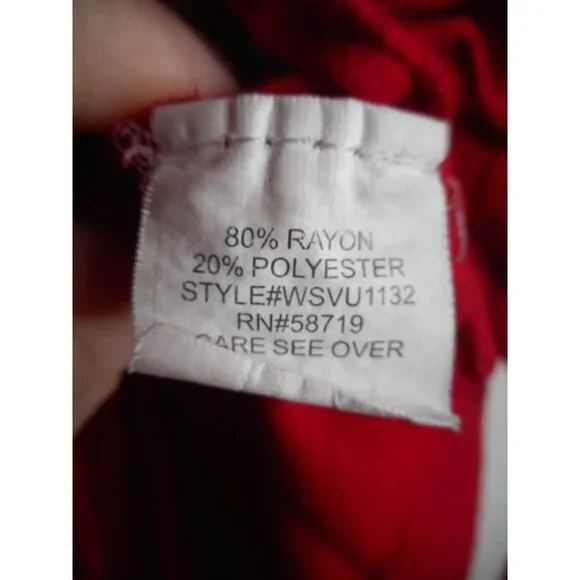 Red Knit Sweater fringe edge rayon blend Sz 2x Notations Woman - Picture 4 of 9